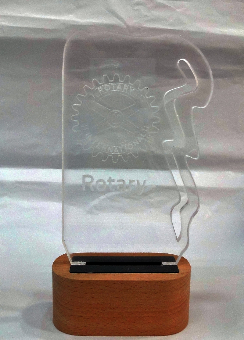 Producto Trofeo Rotary metacrilato iluminado LED