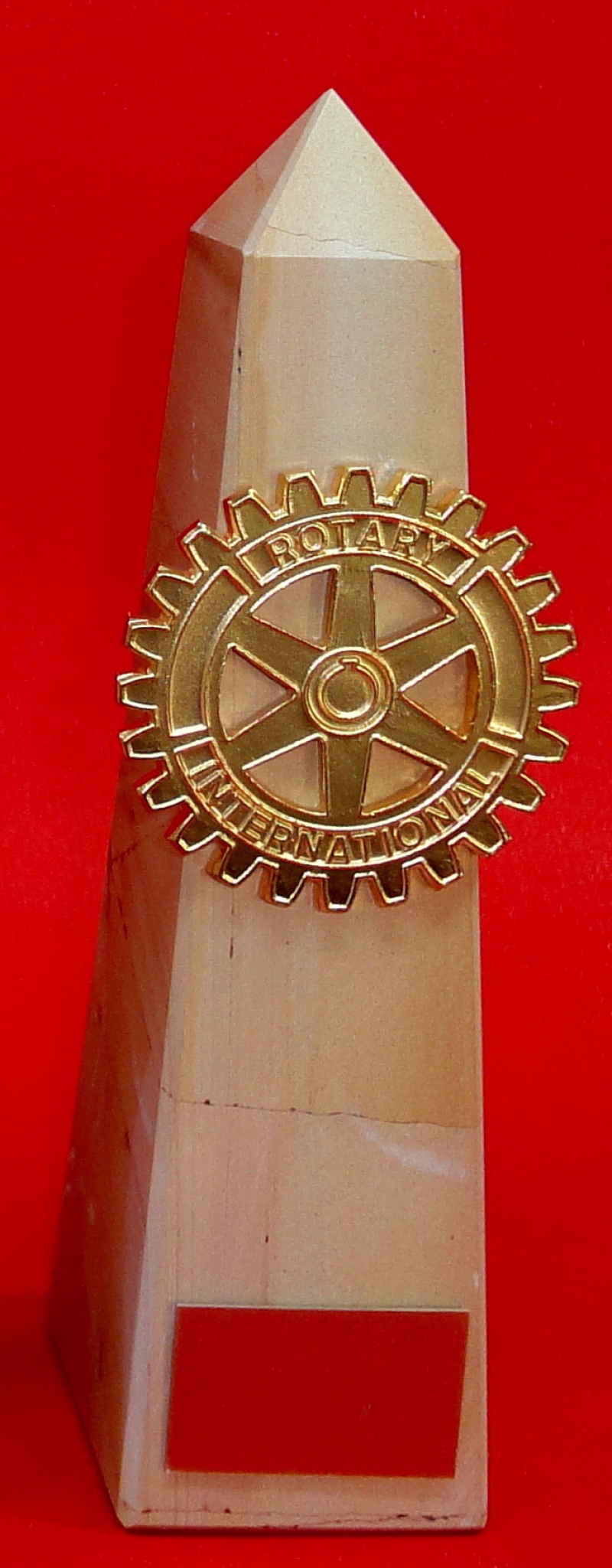 Producto Obelisco ágata con escudo Rotary