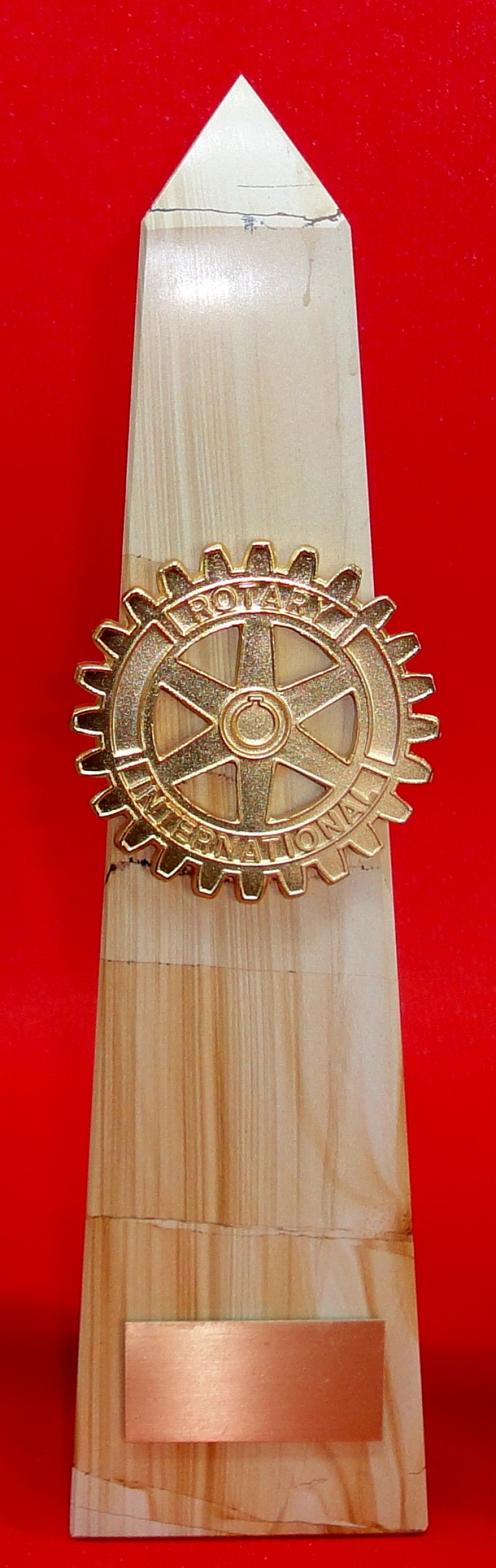 Producto Obelisco ágata con escudo Rotary 1