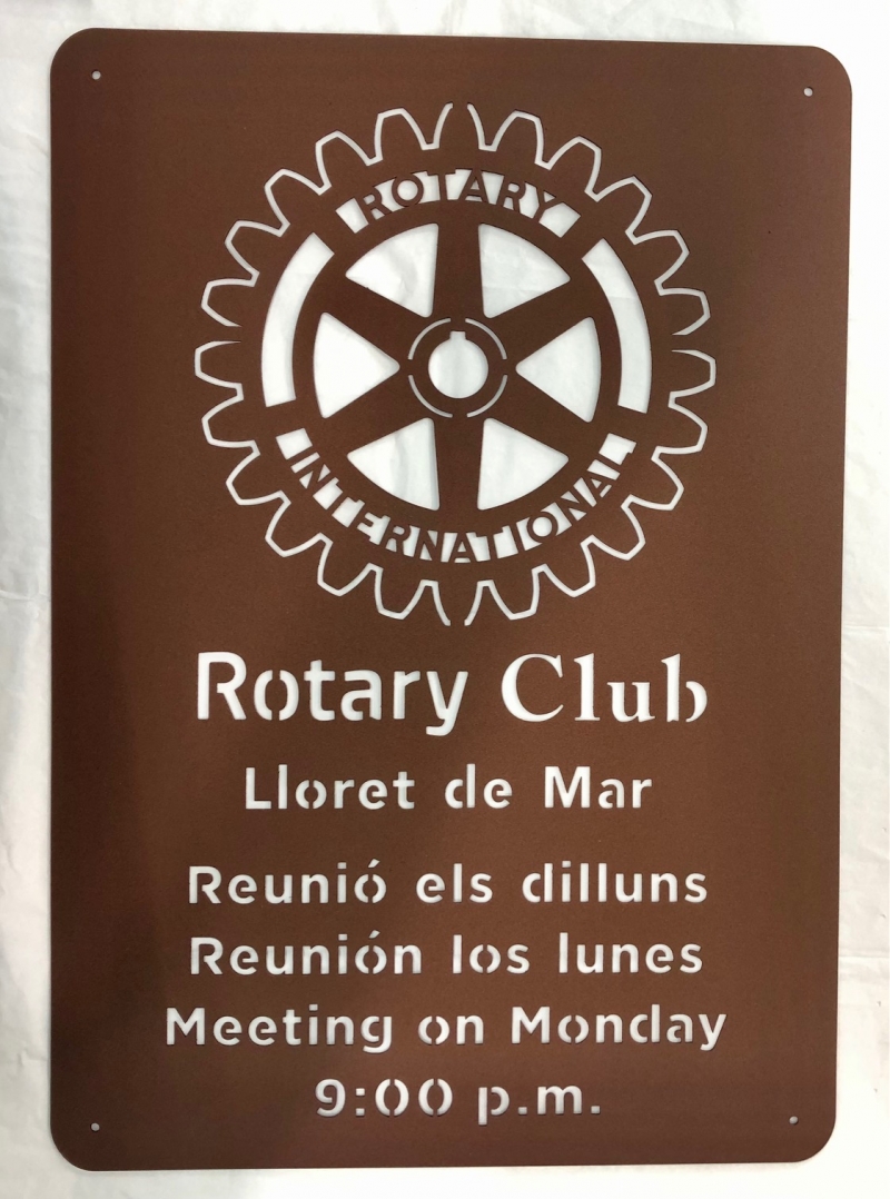 Producto Placa para sede de Rotary Club